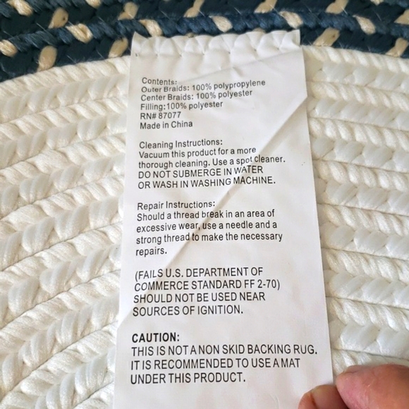 NWT Collections Etc Braided Accent Rug- Family, Faith, Friends 19" x 30" Inches - Picture 15 of 17